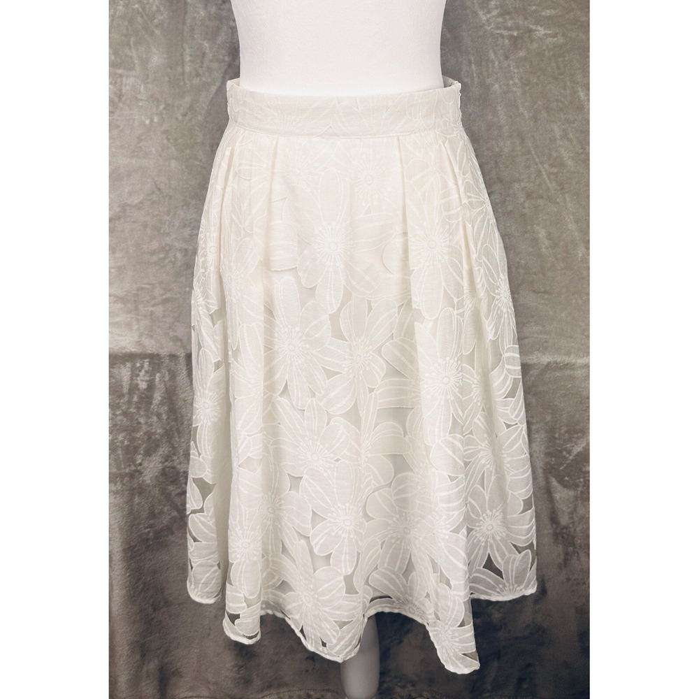 Alya Bridal Floral Skirt White W White Flowers Knee Length Wedding Fairy Women S